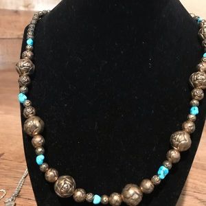 Copper turquoise necklace